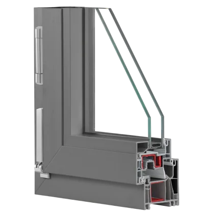 Sezione profilo telaio Piva Group Spazio74 74mm
